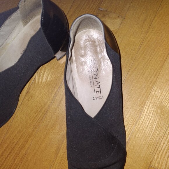 Elegant Classy Black Shoes, Sonate, Made in France, Size - 7 M - Picture 2 of 4